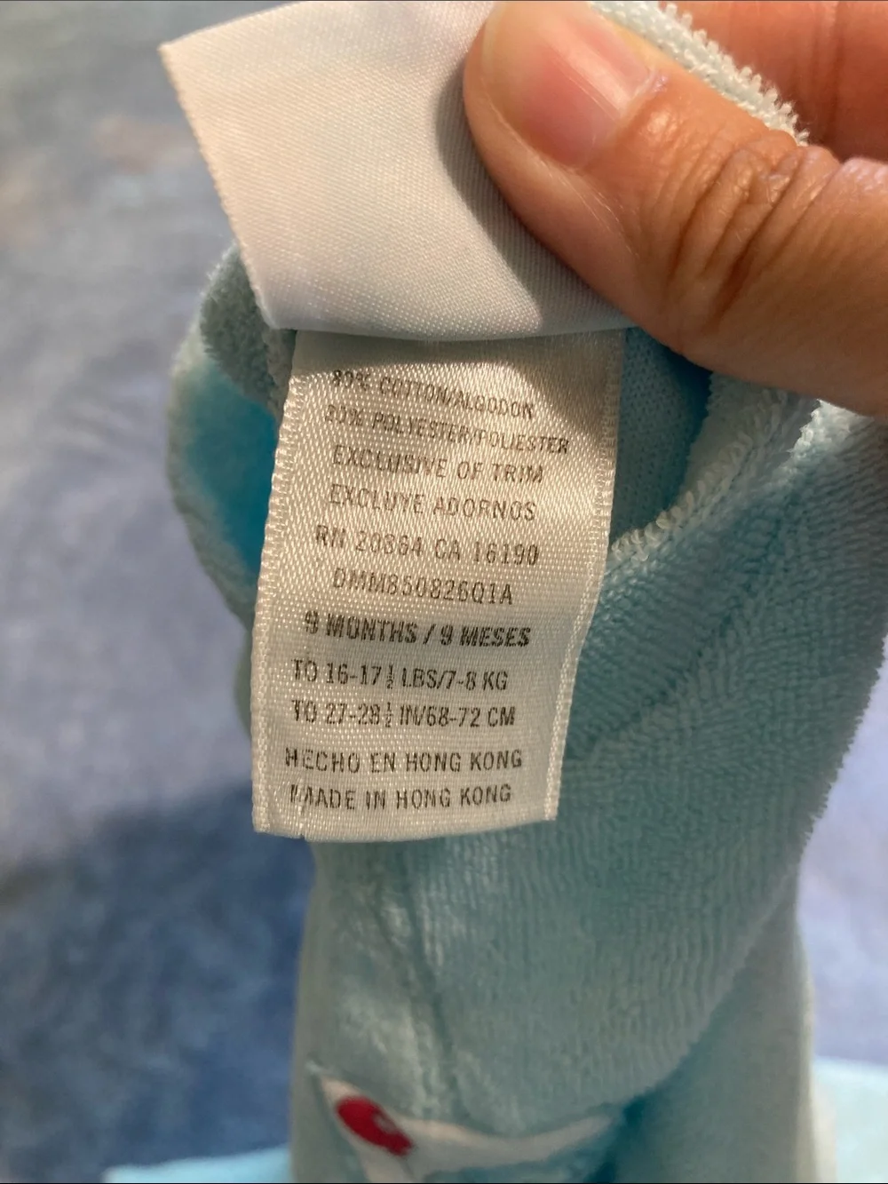 Little Me Light Aqua Fleece Footed One-Piece